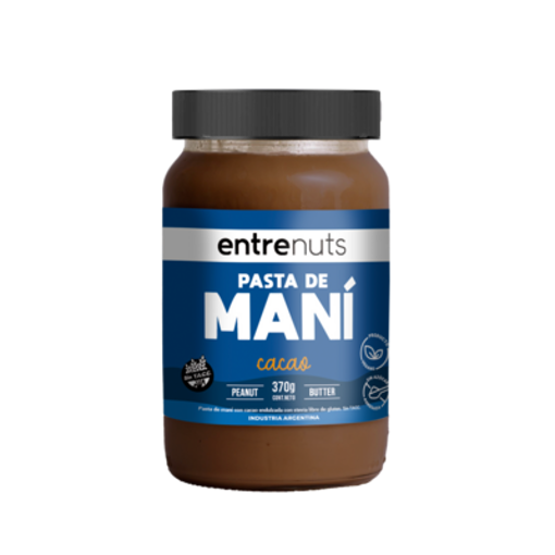 Imagen de PASTA DE MANI CON CACAO ENTRENUTS 370 GR (12 UNI)
